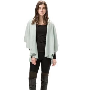 Look By M Basic Shawl Vest Cool Mint Green One Size